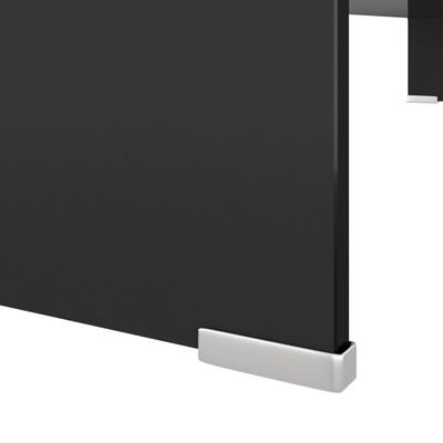 vidaXL Stojalo za TV / ekran stekleno črno 100x30x13 cm