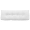 vidaXL Poglavni vzglavnik Bela 120 x 24 x 50 cm blago