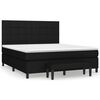 vidaXL Box spring postelja z vzmetnico črna 160x200 cm blago