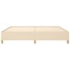 vidaXL Posteljni okvir brez vzmetnice krem 200x200 cm blago