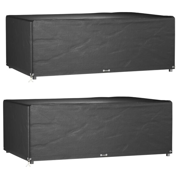 vidaXL Prevleka za vrtno pohi&scaron;tvo 2 kosa 213x132x75 cm pravokotna