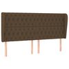 vidaXL Vzglavje z u&scaron;esi temno rjavo 203x23x118/128 cm blago
