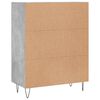 vidaXL Komoda betonsko siva 69,5x34x90 cm inženirski les
