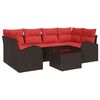 vidaXL Vrtna sedežna garnitura Rjava 55 x 55 x 37 cm poli ratan