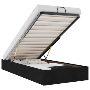 vidaXL Otomanski posteljni okvir brez vzmetnice črn 90x190 cm blago