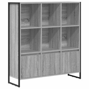 vidaXL Knjigovni omar 99,5 x 30 x 108 cm Inženirski les Siva Sonoma