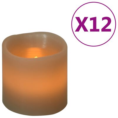 vidaXL Električne LED svečke 12 kosov toplo bele