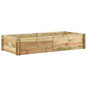 vidaXL Dvignjeno vrtno cvetlično korito borovina 197x100x40 cm