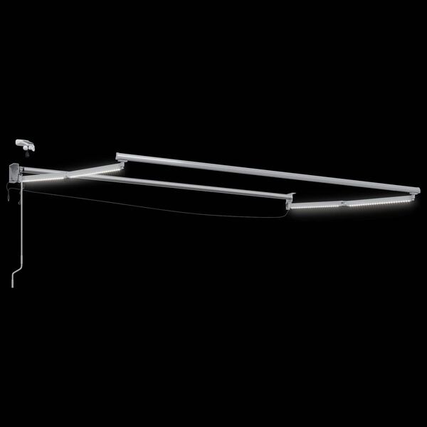 vidaXL Električni zložljiv senčnik Rdeča 3,5 x 2 m