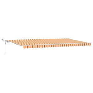 vidaXL Vlečna tenda Rumena in oranžna 600 &times; 300 cm Poliester