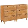 vidaXL Strani &scaron;al 2 kos 120 x 33,5 x 75 cm trden mangov les Rjava