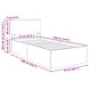 vidaXL Konstrukcija postelje Siva Sonoma 75 x 190 cm Konstruiran les
