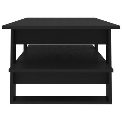 vidaXL Klubska mizica črna 110x55x42 cm iverna plošča