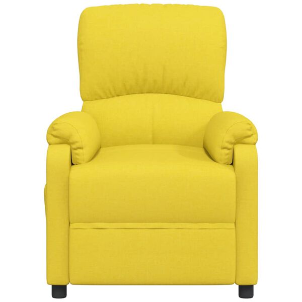 vidaXL Masažni stol s funkcijo vstajanja svetlo rumeno blago