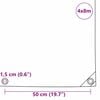 vidaXL Tarpaulin 650g / m² Bež 4 x 8 m Platno s PVC premazom