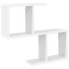 vidaXL Stenska polica Bela 60 x 12 x 50,5 cm Inženirski les