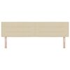 vidaXL LED glava postelje z LED lučmi krema 180 cm Poliester