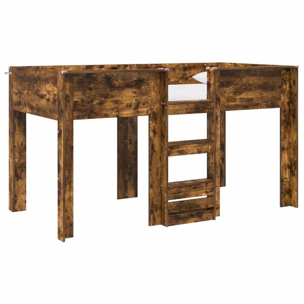 vidaXL Postelja na vzkraj za otroke Dimljeni oreh 100 x 200 cm