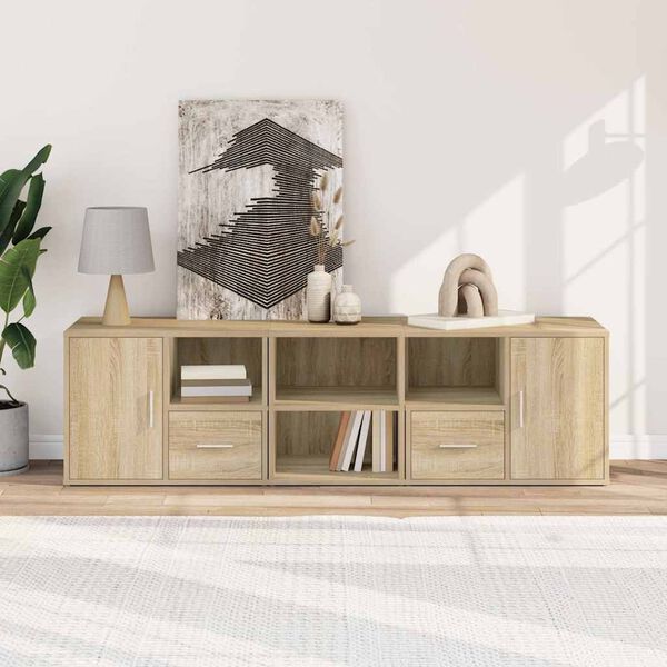 vidaXL Kotna omarica sonoma hrast 160x40x45 cm iverna plo&scaron;ča