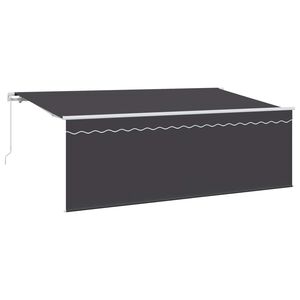 vidaXL Retraktilna tenda Antracit 400 x 200 cm Poliester in aluminij
