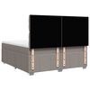 vidaXL Box spring postelja z vzmetnico taupe 200x200 cm blago