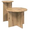 vidaXL Komplet stranskih mizic 2 kos Artisan hrast &Oslash; 45 x 35 cm