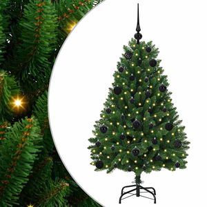 vidaXL Umestno božično drevo 120 cm 150 LED Toplo bela PVC in jeklo