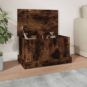 vidaXL &Scaron;katla za shranjevanje dimljen hrast 50x30x28 cm inženirski les