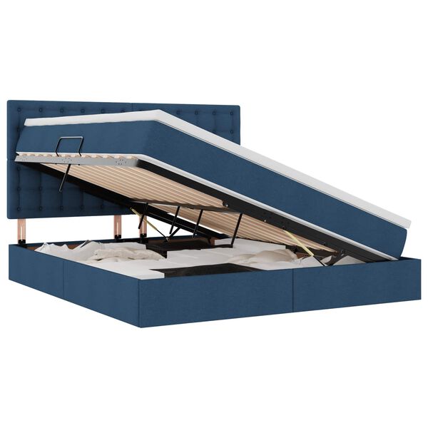 vidaXL Postelja z dodatnim prostorom za shranjevanje in vzmetnico