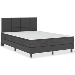 vidaXL Boxspring postelja temno siva iz blaga 140x200 cm