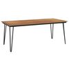 vidaXL Vrtna miza z nogami V oblike 200x90x75 cm trden akacijev les