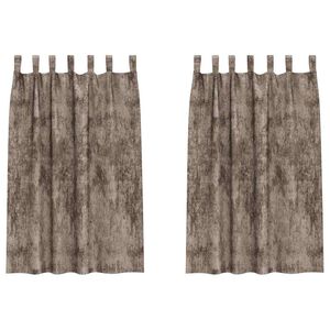 vidaXL Velvete zavese 2 kos Kapučino 175 x 140 cm Žamet