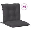 vidaXL Blazina za stol 6 kosov melanž antracitna 100x50x7 cm blago