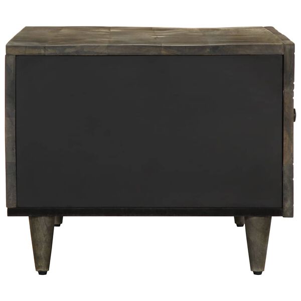 vidaXL Kava miza svetlo siva 80x50x40 cm masivni les Mango