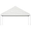 vidaXL Paviljon s streho bel 5,88x2,23x3,75 m polietilen
