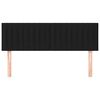 vidaXL Posteljno vzglavje črna 144x5x78/88 cm blago