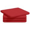 vidaXL Sedežne blazine 4 pcs blago Rdeča 40 x 40 x 3 cm