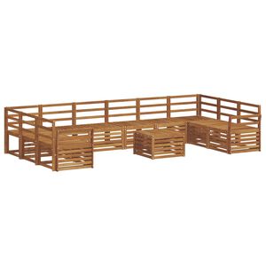 vidaXL Sedežne garniture Naravna Masiven les akacije