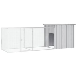 vidaXL Koko&scaron;njak siv 300x91x100 cm pocinkano jeklo