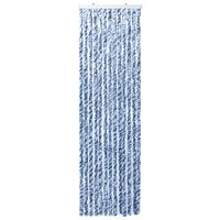 vidaXL Zavesa proti mrčesu modra in bela 56x200 cm šenilja