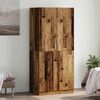 vidaXL Garderobna omara Old Wood 90x52x200 cm Inženirski les