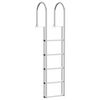 vidaXL 5-stopnična dok ladja srebrna 45 &times;11,5 &times;190 cm Aluminij