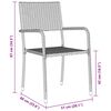 vidaXL Komplet za jedilnico v vrtu 7 pcs Siva Poly ratan