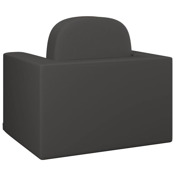 vidaXL Otro&scaron;ki kavč 2 v 1 črno umetno usnje