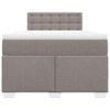 vidaXL Box spring postelja z vzmetnico taupe 120x190 cm blago