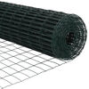 vidaXL Evropska ograja Zelena 0.4 x 50 m PVC prevlečen železo