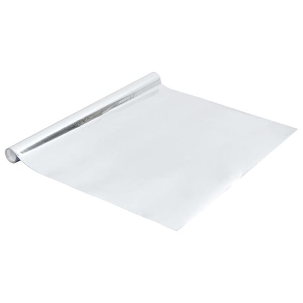 vidaXL Samolepilna folija za pohištvo visok sijaj srebrna 500x900 cm