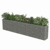 vidaXL Visoka greda gabion pocinkano jeklo 450x50x100 cm