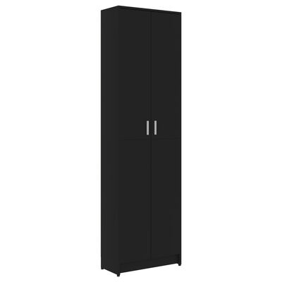 vidaXL Omara za hodnik črna 55x25x189 cm iverna plošča