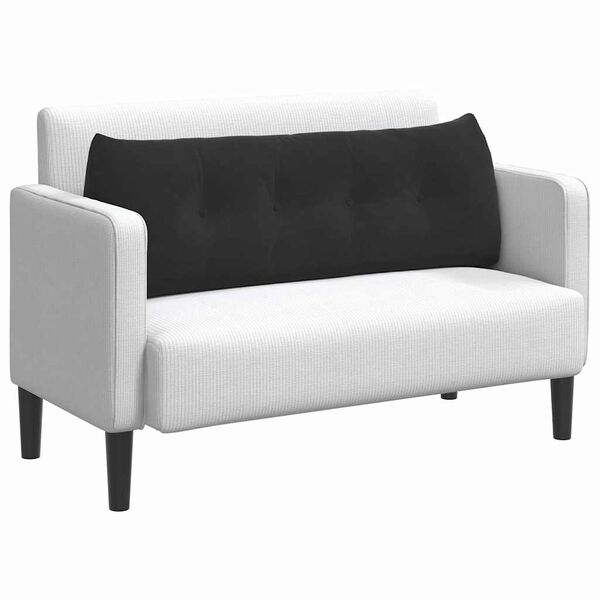 vidaXL Poglavni vzglavnik Črna 140 x 24 x 50 cm Žamet